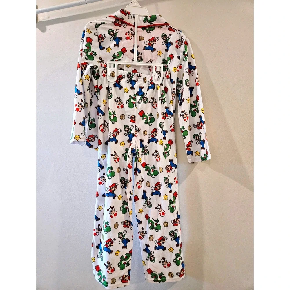 Super Mario Bros Nintendo Kids Pajama Set Size 8 Mario Luigi‎ Yoshi Unisex PJs
